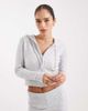 Pieces Pieces shrunken knit hoodie in light heather gray - part of a set - 1
