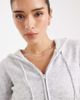 Pieces Pieces shrunken knit hoodie in light heather gray - part of a set - 3