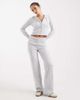 Pieces Pieces shrunken knit hoodie in light heather gray - part of a set - 4
