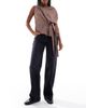 Pieces PIECES Silke mid rise wide leg jeans in black - 1