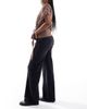 Pieces PIECES Silke mid rise wide leg jeans in black - 3