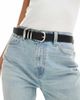 Pieces Pieces silver buckle belt in black - 1