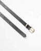 Pieces Pieces skinny faux leather belt in black - 2