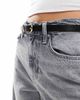 Pieces Pieces skinny faux leather belt in black - 3