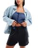 Pieces Pieces slinky elastic waist shorts in black - 1