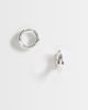 Pieces Pieces small chunky hoop earrings in silver tone - 1
