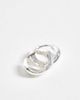 Pieces Pieces small chunky hoop earrings in silver tone - 2