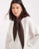 Pieces Pieces small triangle knit scarf in chocolate brown - 1