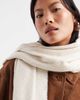 Pieces Pieces soft textured tassel scarf in cream-White - 2