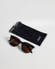 Pieces Pieces square sunglasses with brown lens in black - 2