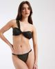 Pieces PIECES string side bikini bottoms in black and gold glitter - part of a set - 1