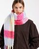Pieces Pieces super soft tassel scarf in bright multicolored plaid - 1