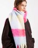 Pieces Pieces super soft tassel scarf in bright multicolored plaid - 3