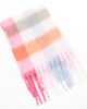 Pieces Pieces super soft tassel scarf in multicolored happy plaid - 4
