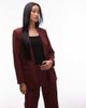 Pieces Pieces tailored blazer in burgundy pinstripes - part of a set - 1