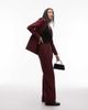 Pieces Pieces tailored blazer in burgundy pinstripes - part of a set - 2