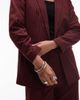 Pieces Pieces tailored blazer in burgundy pinstripes - part of a set - 4
