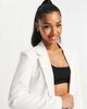 Pieces Pieces tailored oversized blazer in white - 3