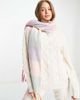 Pieces Pieces tassle scarf in pastel plaid-Multi - 1