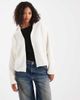 Pieces Pieces teddy hooded jacket in white - 1