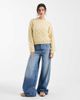 Pieces Pieces textured knit sweater in pale yellow - 2