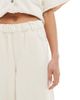 Pieces Pieces textured twill wide leg pants in raw cotton cream - part of a set-White - 4