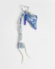 Pieces PIECES tie dye denim bag charm in blue and white - 1