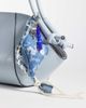 Pieces PIECES tie dye denim bag charm in blue and white - 2
