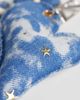 Pieces PIECES tie dye denim bag charm in blue and white - 3