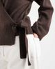 Pieces Pieces tie side knit sweater in chocolate brown - 2