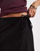Pieces PIECES tie side woven mini skirt in black - 3