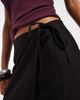 Pieces PIECES tie side woven mini skirt in black - 4