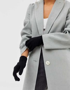 Pieces Pieces touch screen gloves in black