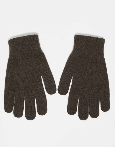 Pieces Pieces touch screen gloves in hot fudge-Brown