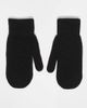 Pieces Pieces touch screen knit mittens in black - 1