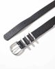 Pieces Pieces triple silver buckle belt in black - 4