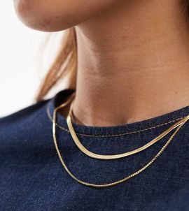Pieces Pieces two chain necklace in gold