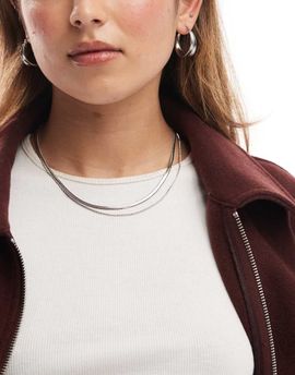 Pieces Pieces two chain necklace in silver