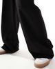 Pieces Pieces wide leg dad pants with belt loops in black - part of a set - 4
