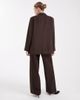 Pieces Pieces wide leg dad pants with belt loops in chocolate brown - part of a set - 2