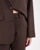 Pieces Pieces wide leg dad pants with belt loops in chocolate brown - part of a set - 3