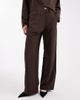 Pieces Pieces wide leg dad pants with belt loops in chocolate brown - part of a set - 4
