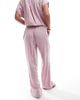 Pieces Pieces wide leg linen mix pants in pink - part of a set - 2