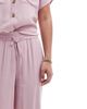 Pieces Pieces wide leg linen mix pants in pink - part of a set - 4