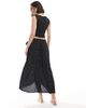 Pieces Pieces wrap midi skirt in black spot print - 3