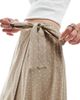 Pieces Pieces wrap midi skirt in crockery beige spot print-Neutral - 3