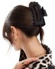 Pieces Pieces XL rectangle hair claw clip in black - 1