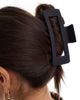 Pieces Pieces XL rectangle hair claw clip in black - 2