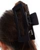Pieces Pieces XL rectangle hair claw clip in black - 4