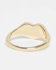 Pieces Plus Pieces Curve 18k plated heart signet ring in gold - 2